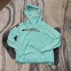 Tiffany Blue/ Mint Green Under Armor Camo Cowl Neck Hodie